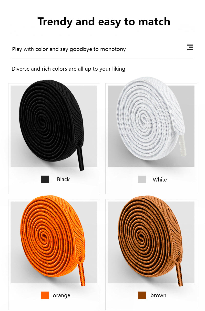 Easy-to-Use Press Lock Shoelaces - No Ties Needed! Perfect for Kids and Adults!