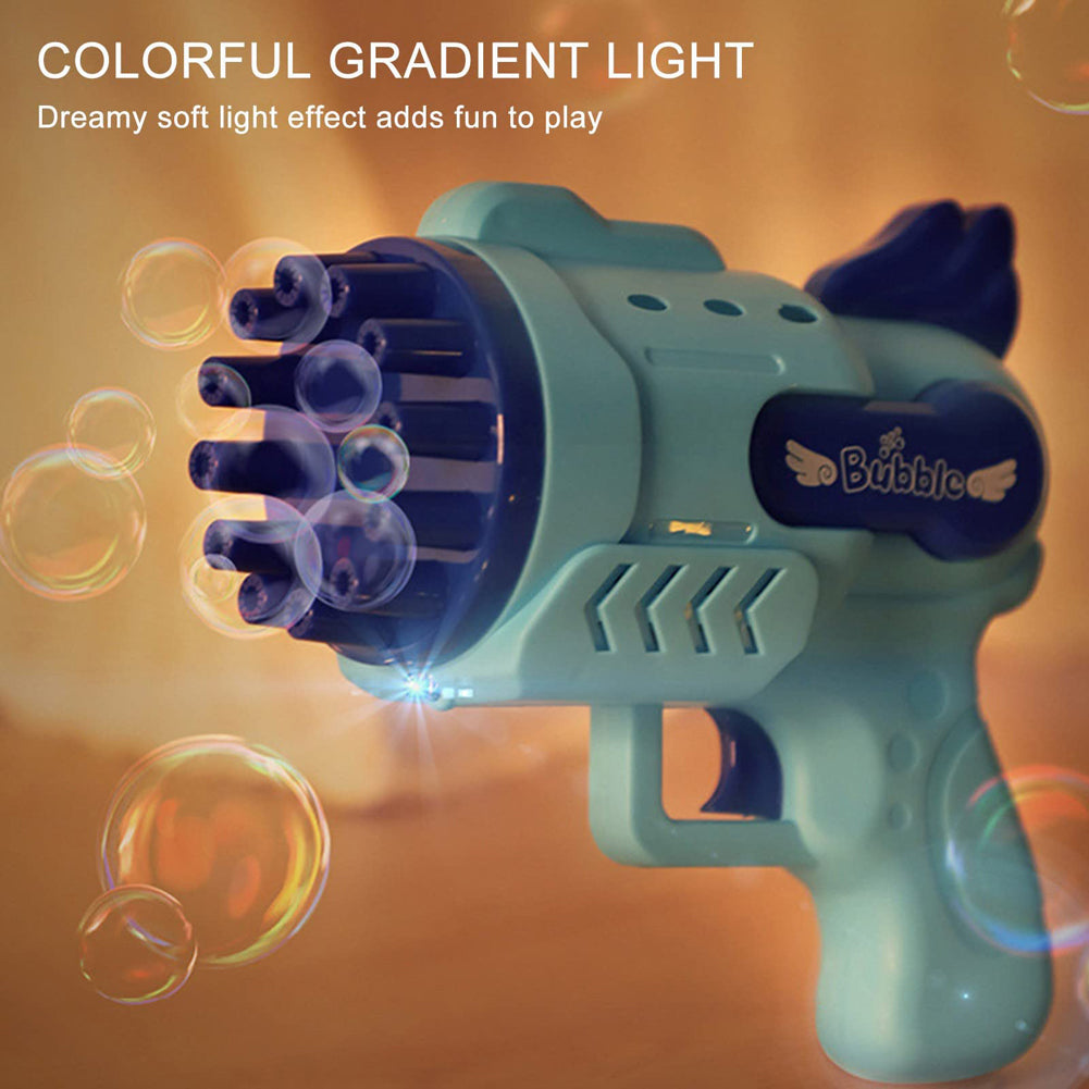 Automatic Bubble Gun Toy with LED Lights for Kids