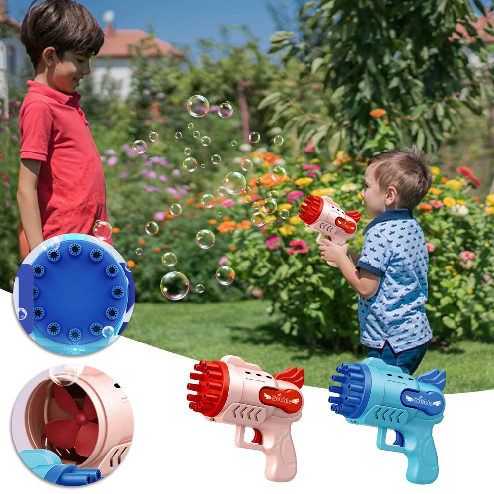 Automatic Bubble Gun Toy with LED Lights for Kids