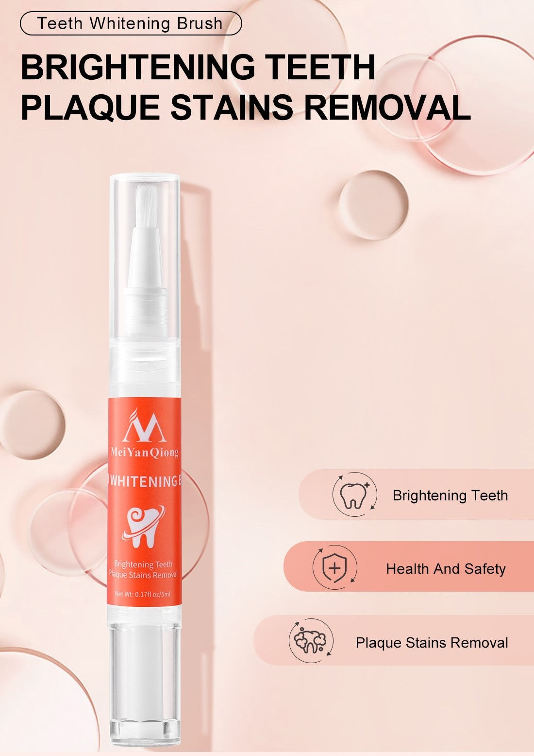 Instant Teeth Whitening Pen for a Brighter Smile - Easy and Effective!