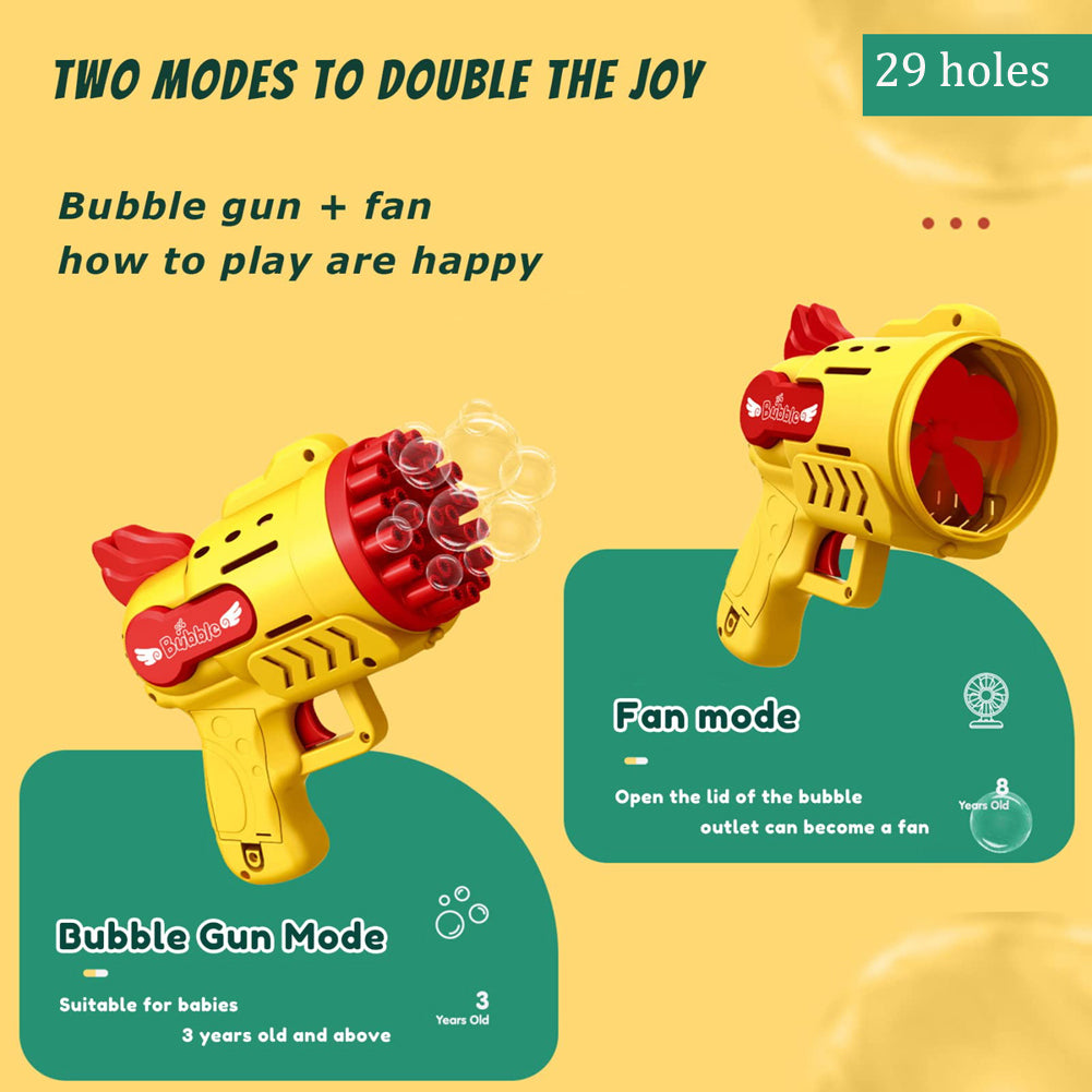 Automatic Bubble Gun Toy with LED Lights for Kids