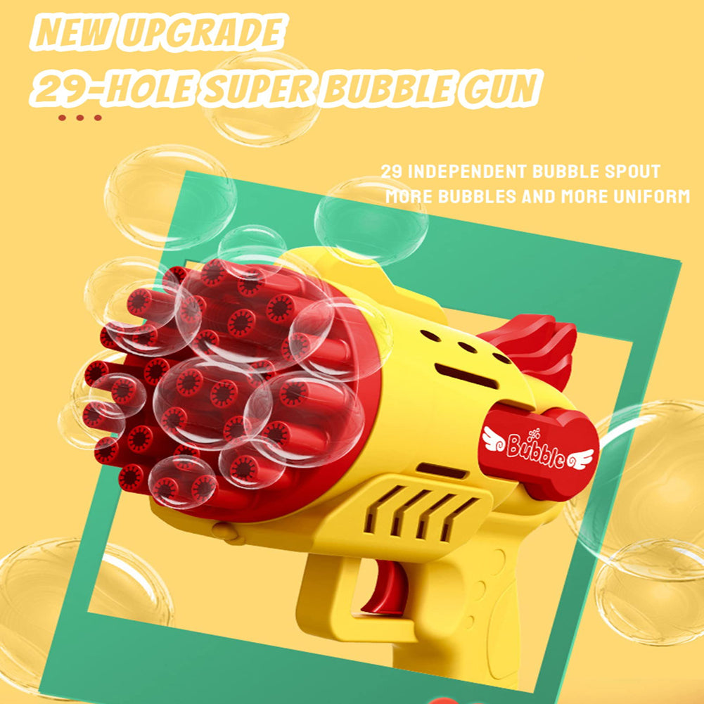 Automatic Bubble Gun Toy with LED Lights for Kids