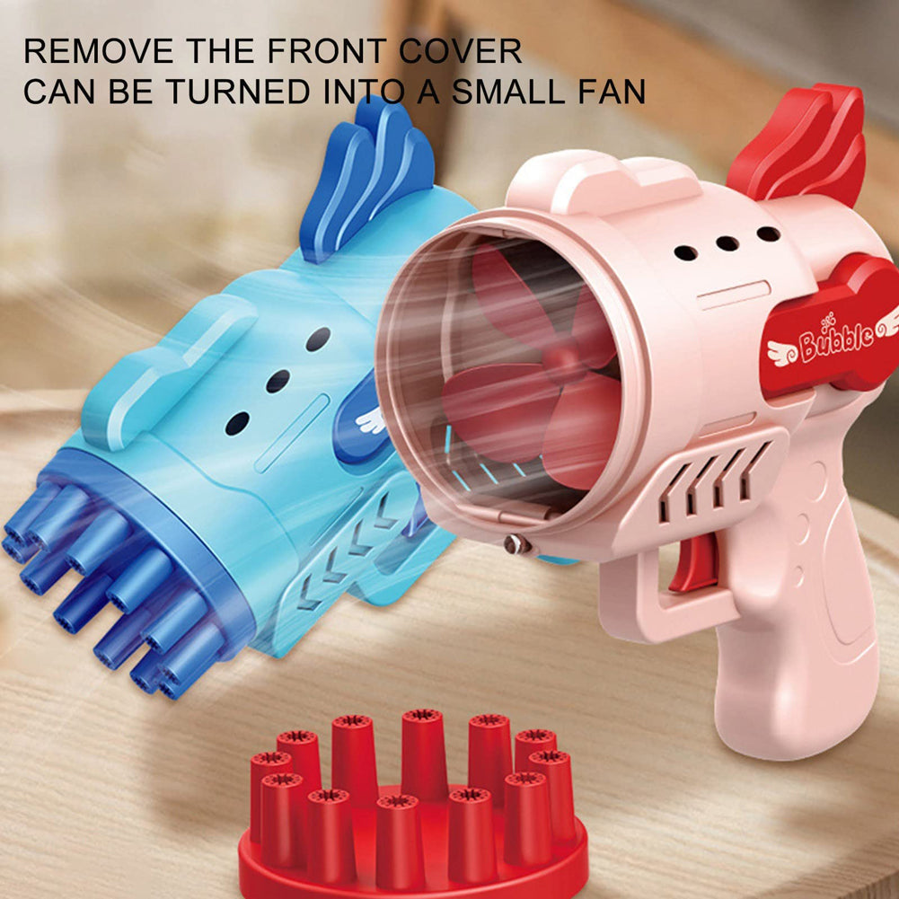 Automatic Bubble Gun Toy with LED Lights for Kids