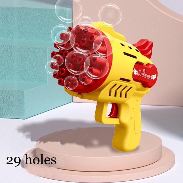 Automatic Bubble Gun Toy with LED Lights for Kids